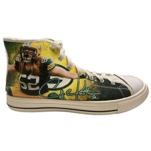 Clay Matthews Green Bay Packers High Tops Shoes Womens Size 9 Mens 7 EUR 40 RARE